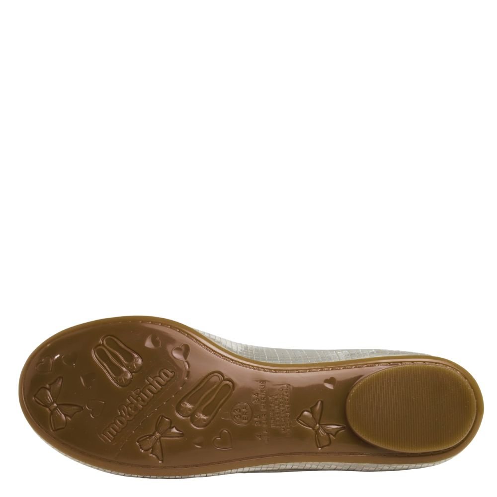 Sapatilha Infantil Menina Laço Conforto Molekinha 2083.1106 Dourado 5
