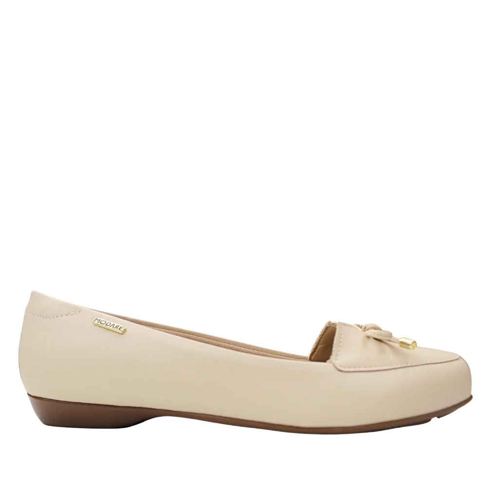Sapato Feminino Mocassim Ortopédico Modare Conforto 7016461 Bege 2