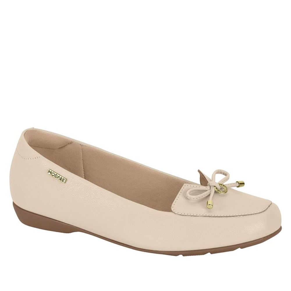Sapato Feminino Mocassim Ortopédico Modare Conforto 7016461 Bege 3