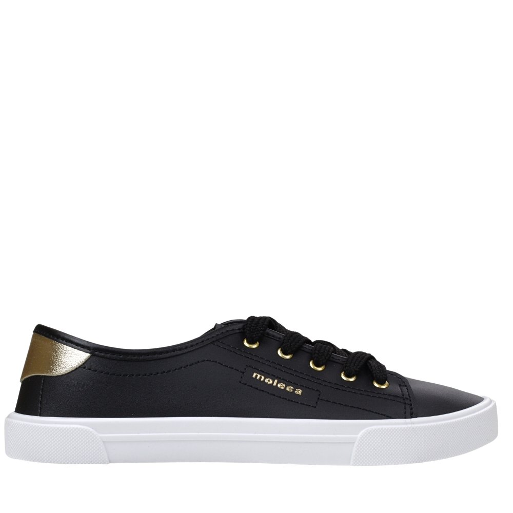Tênis Sapatênis Casual Feminino Confortável Moleca 5296.561 Preto 2