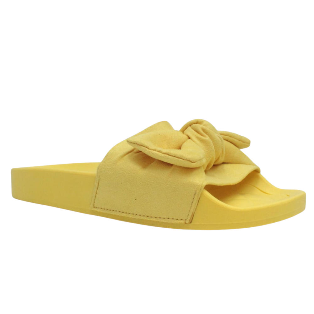 Sandália Chinelo Slide Moleca Laço Envio Imediato 5414104 Amarelo 2