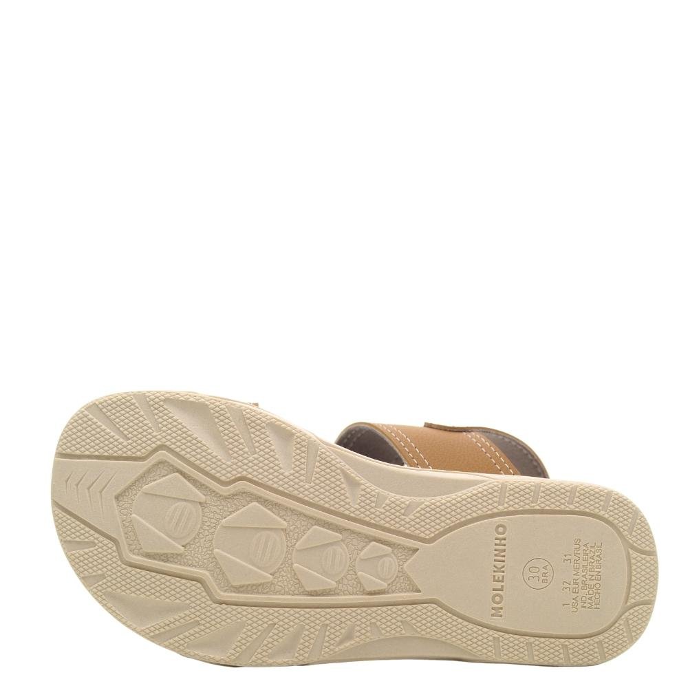Sandália Infantil Menino Conforto Estilo Molekinho 2402.638 Bege 5