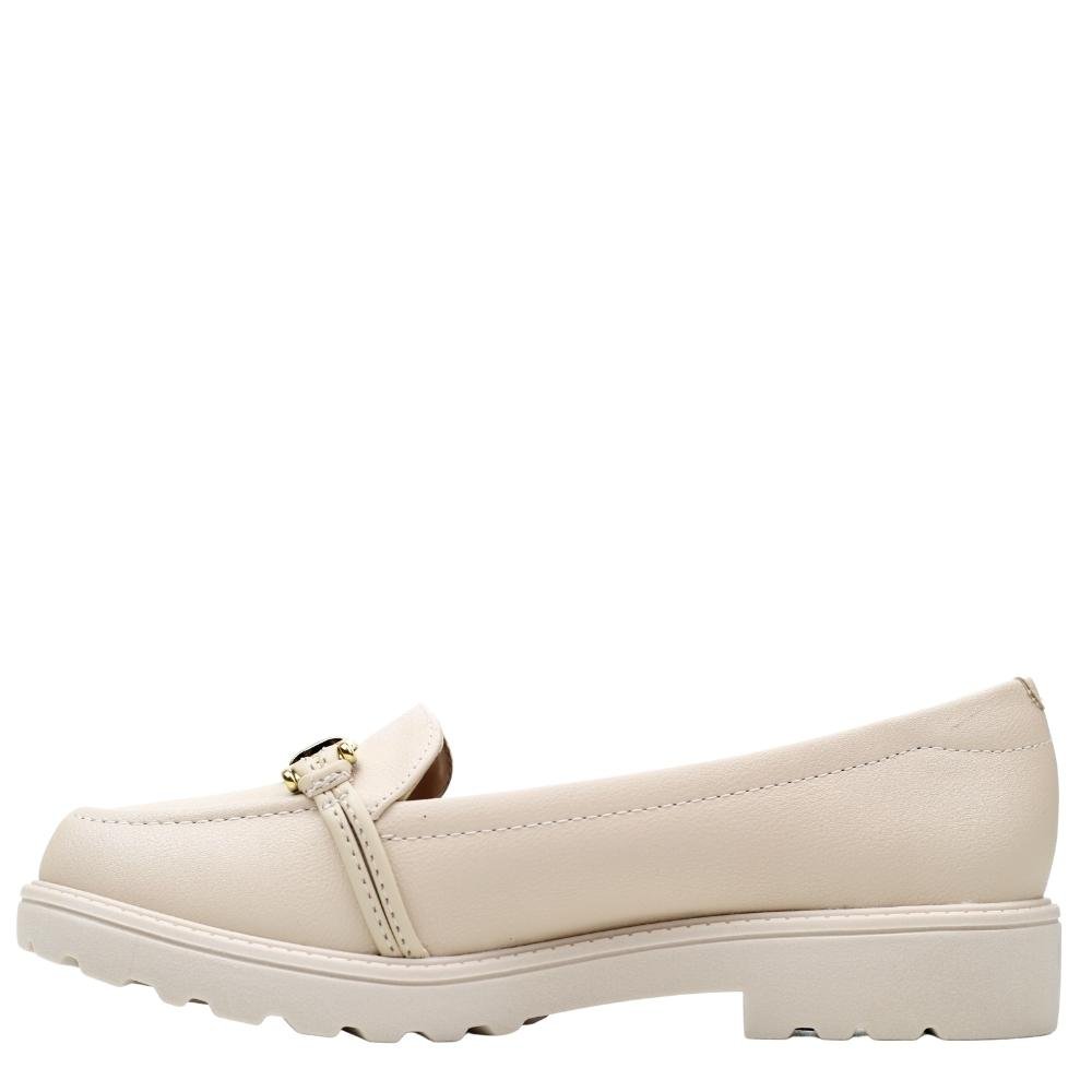 Sapato Mocassim Feminino Loafer Tratorado Modare 7357.110 Bege 3