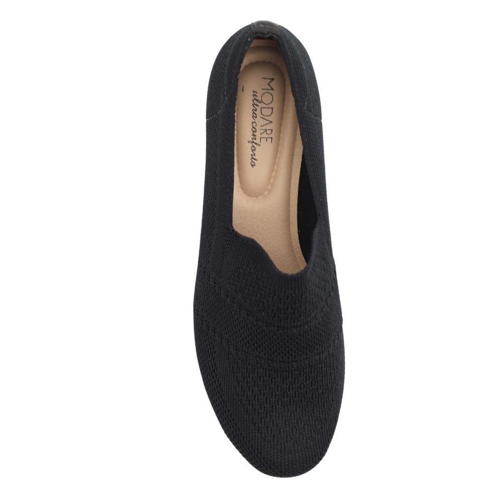 Sapato Anabela Feminino Confortável Laço Modare 7014.280 Preto 4