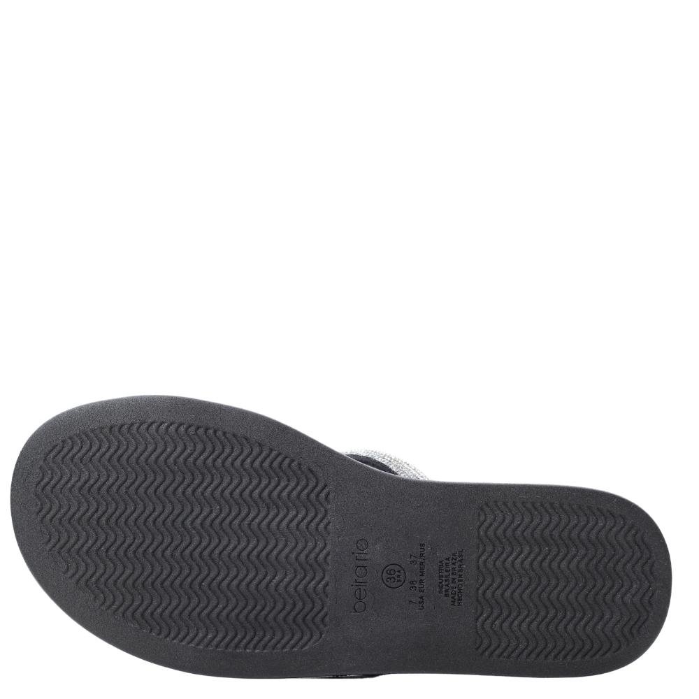 Rasteira Beira Rio Feminino Slide com Strass Pedras 8488.108 Preto 5