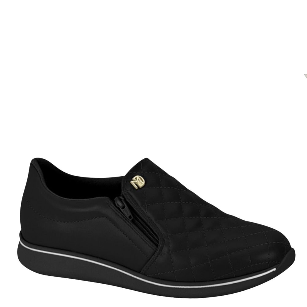 Tenis Feminino Slip On Ortopédico Com Ziper Modare 7358.224 Preto