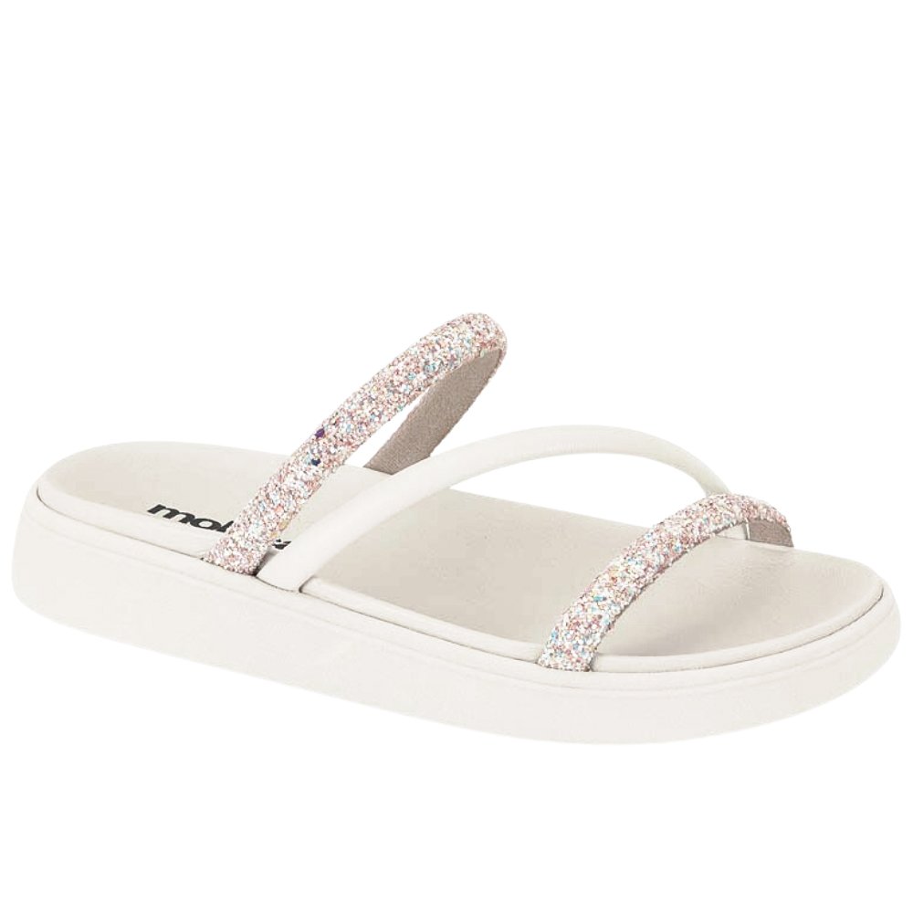 Tamanco Casual Feminino Moleca Confortável Original 5469.121 Branco 1