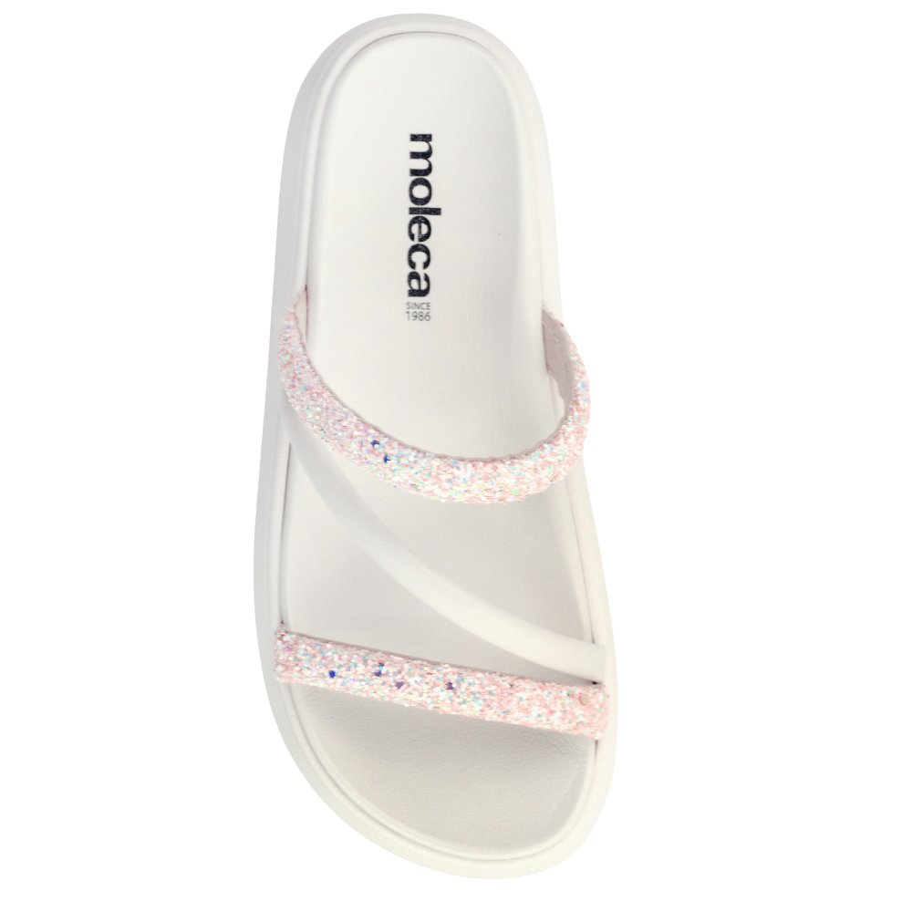 Tamanco Casual Feminino Moleca Confortável Original 5469.121 Branco 2