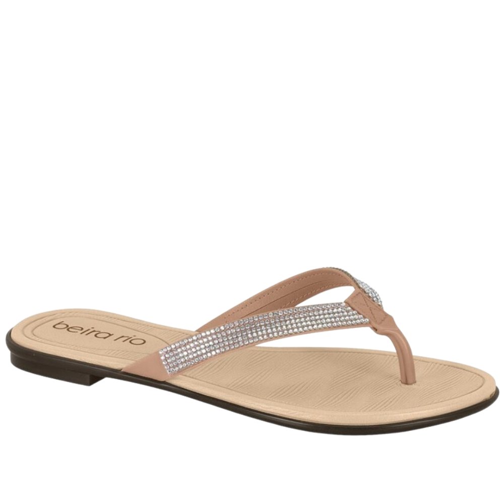 Chinelo Rasteira Feminino Casual Conforto Beira Rio 8434.204 Bege 1