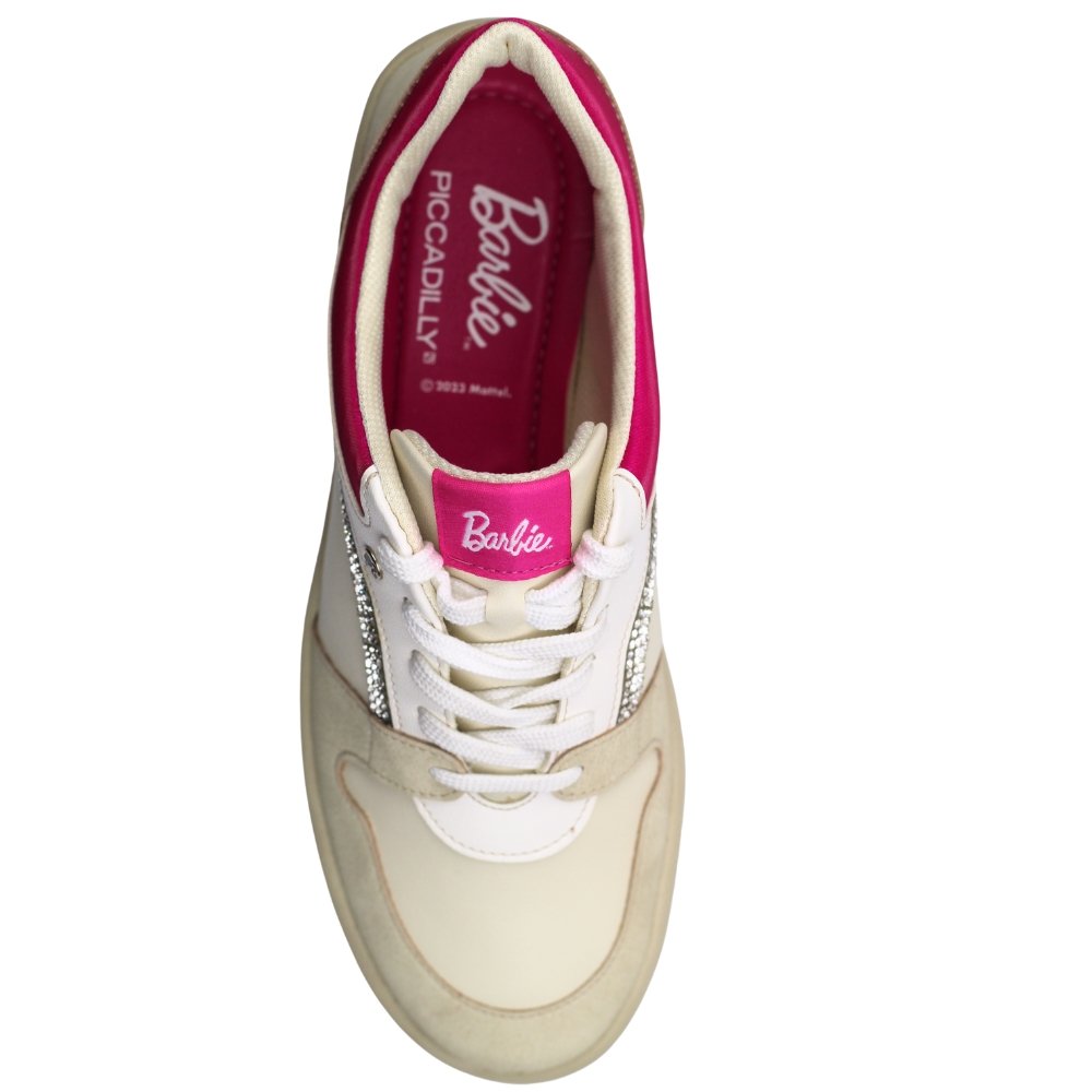 Tênis Casual Feminino Brilho Confortável Piccadilly 788001 Branco 4
