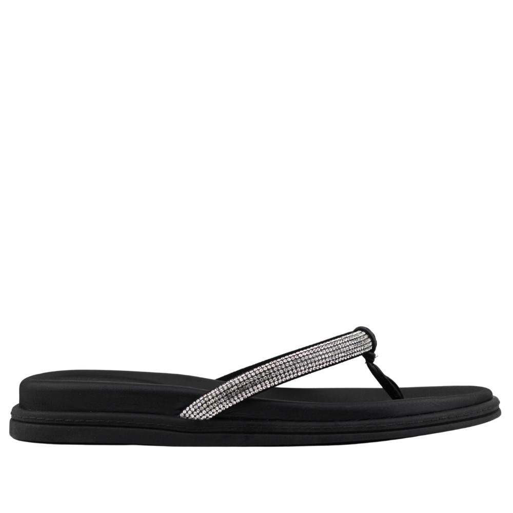 Chinelo Casual Feminino Brilho Conforto Beira Rio 8513.101 Preto 2