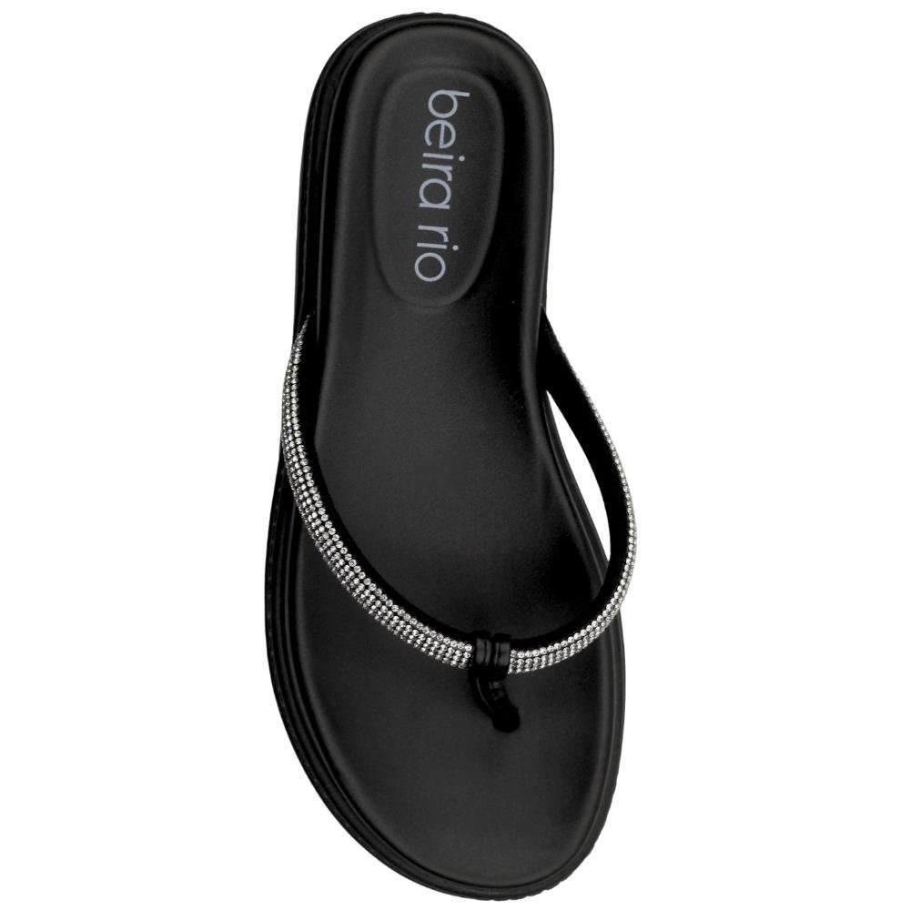 Chinelo Casual Feminino Brilho Conforto Beira Rio 8513.101 Preto 4