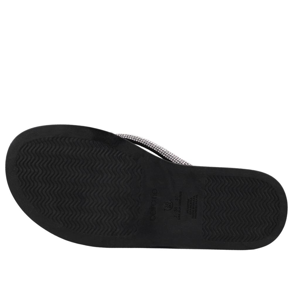 Chinelo Casual Feminino Brilho Conforto Beira Rio 8513.101 Preto 5