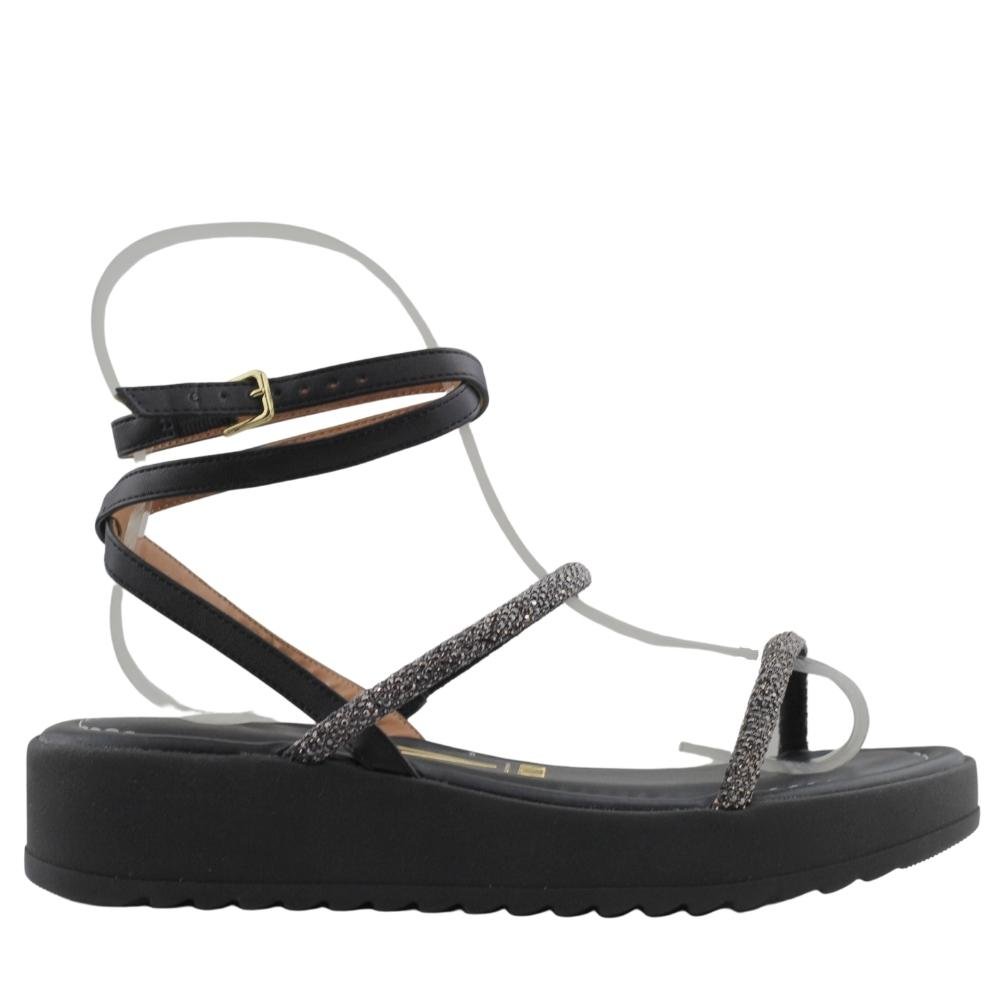 Sandalia Casual Feminina Tratorada Flatform Vizzano 6492.305 Preto 2