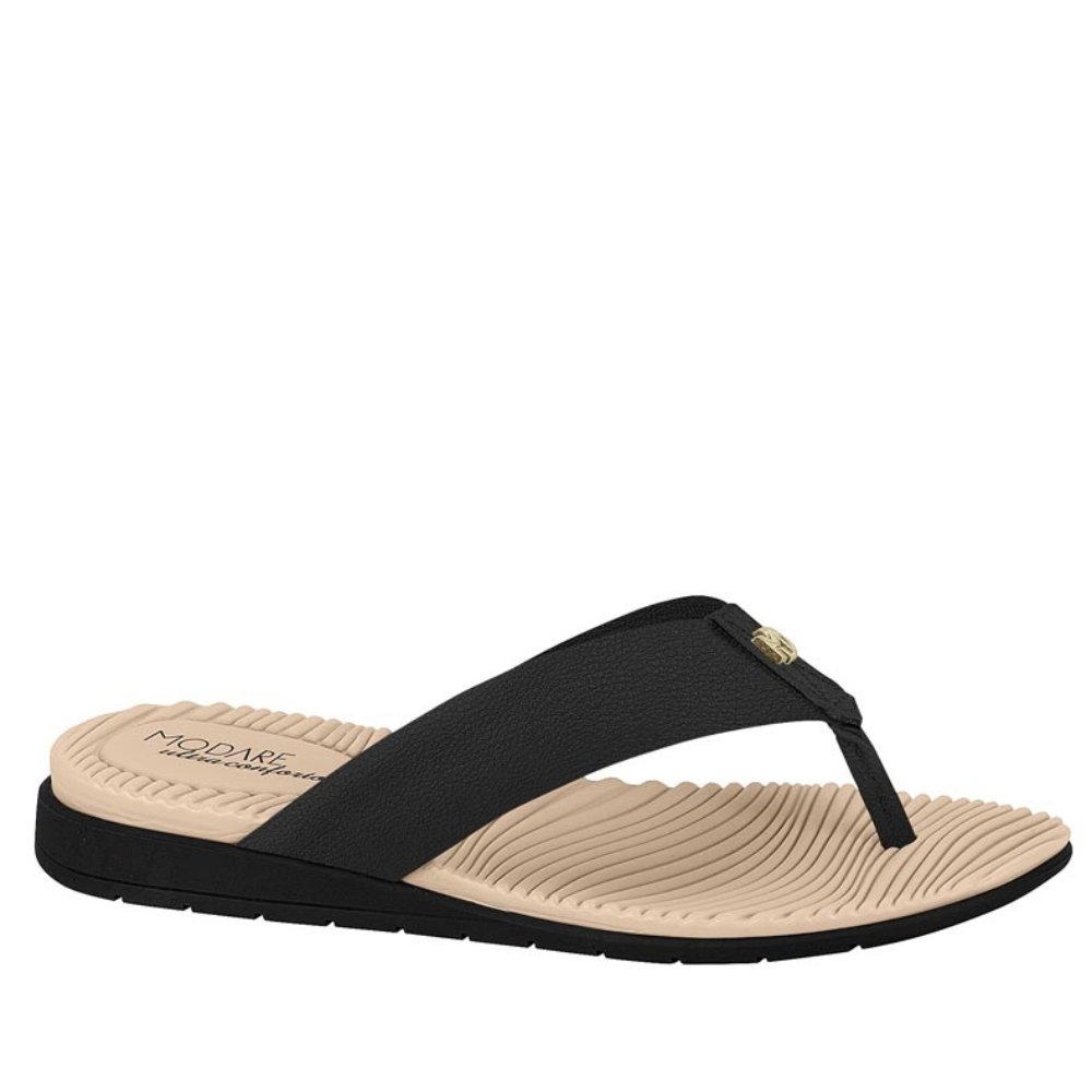 Chinelo Feminino Modare Ultraconforto Casual Oferta 7113.354 Preto 5