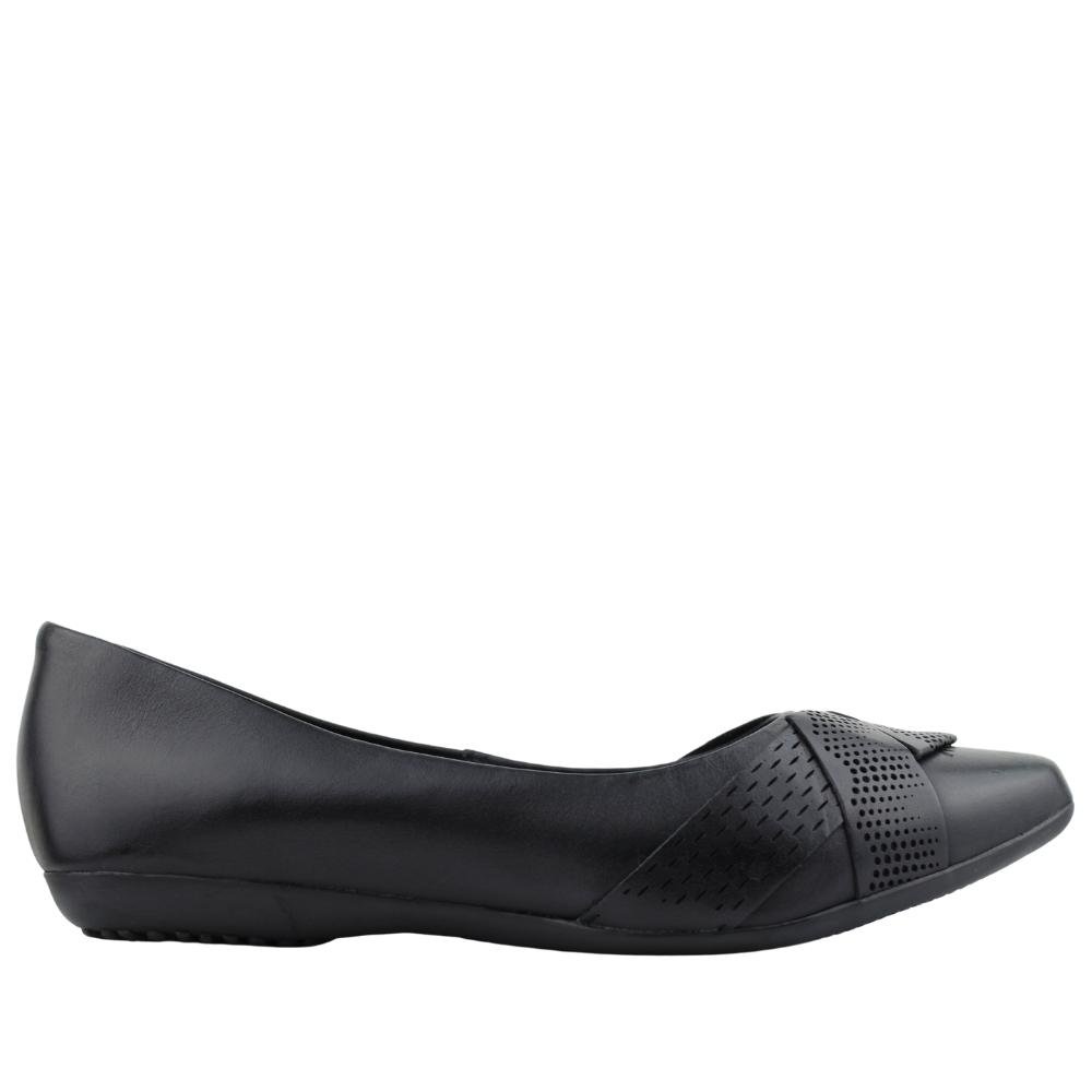 Sapatilha Casual Feminina Couro Confortável Bottero 353307 Preto 2
