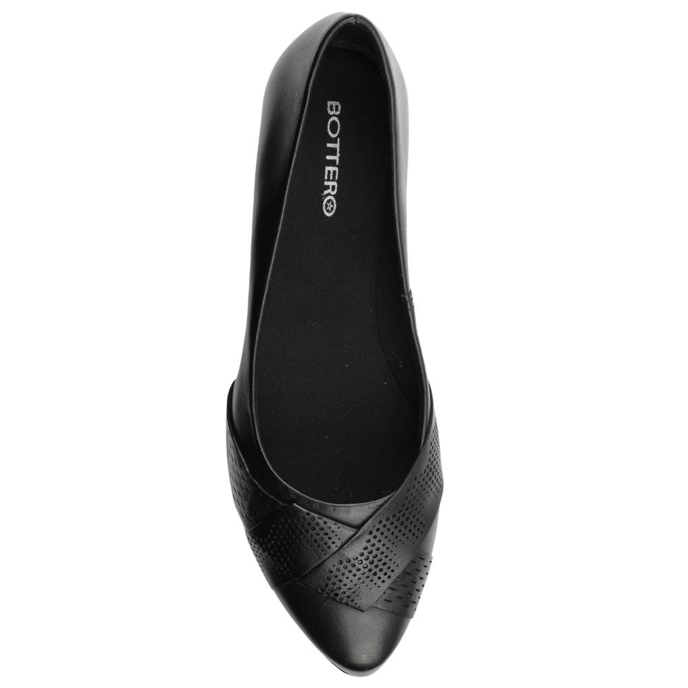 Sapatilha Casual Feminina Couro Confortável Bottero 353307 Preto 4