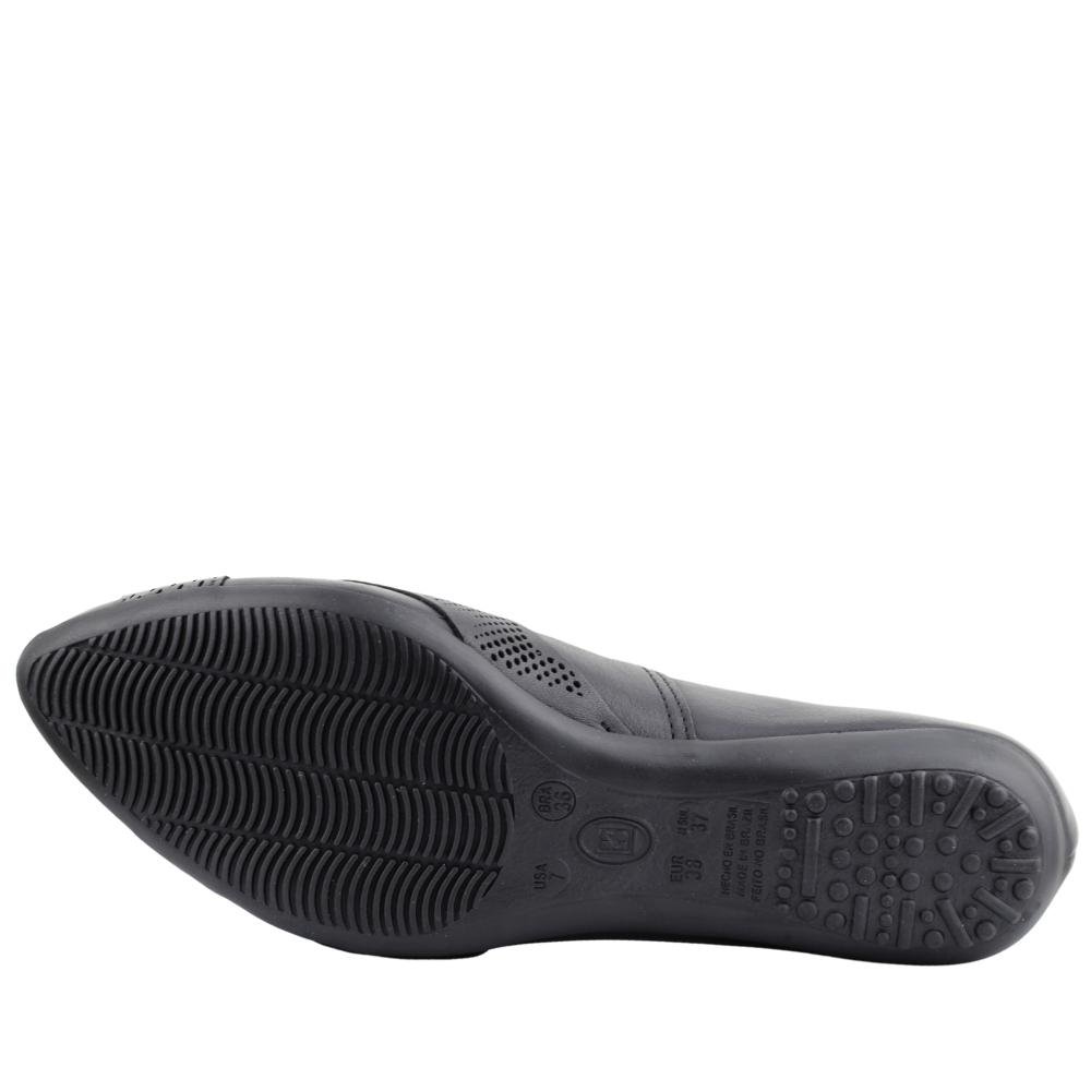 Sapatilha Casual Feminina Couro Confortável Bottero 353307 Preto 5