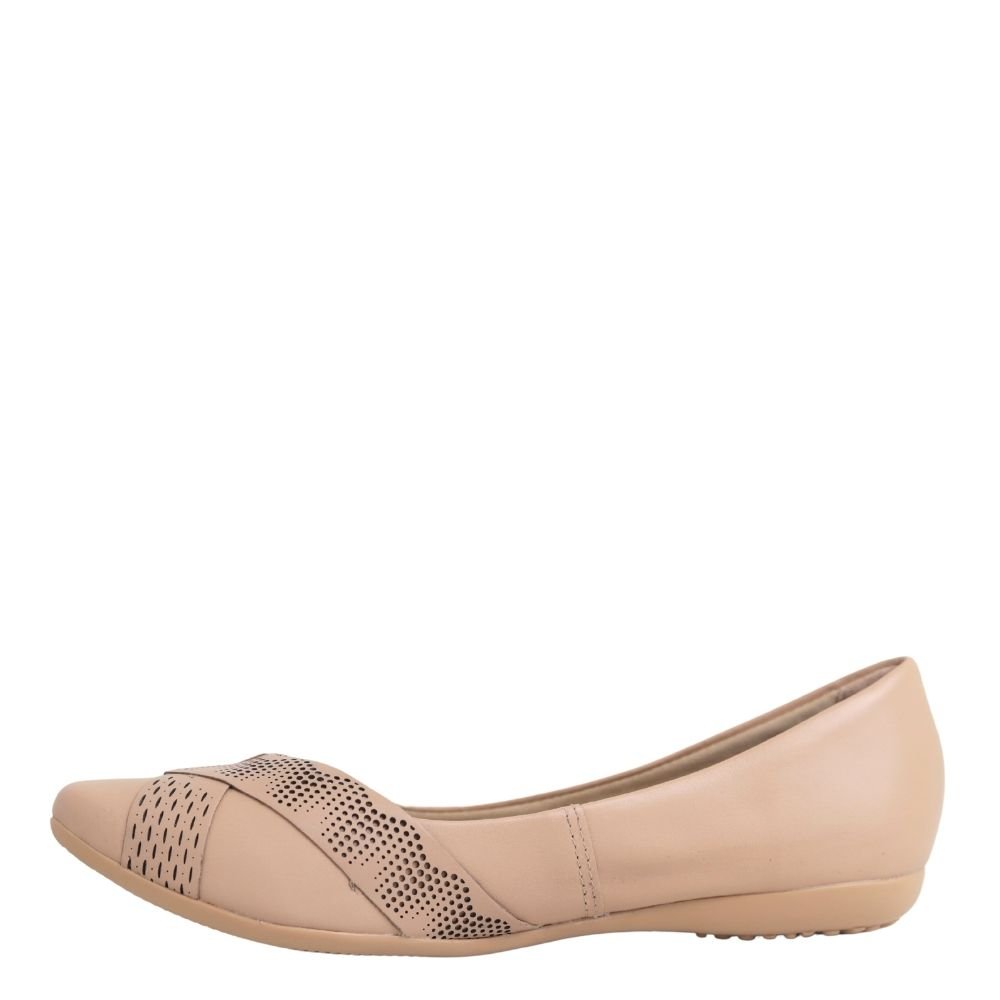 Sapatilha Casual Feminina Couro Confortável Bottero 353307 Bege 3