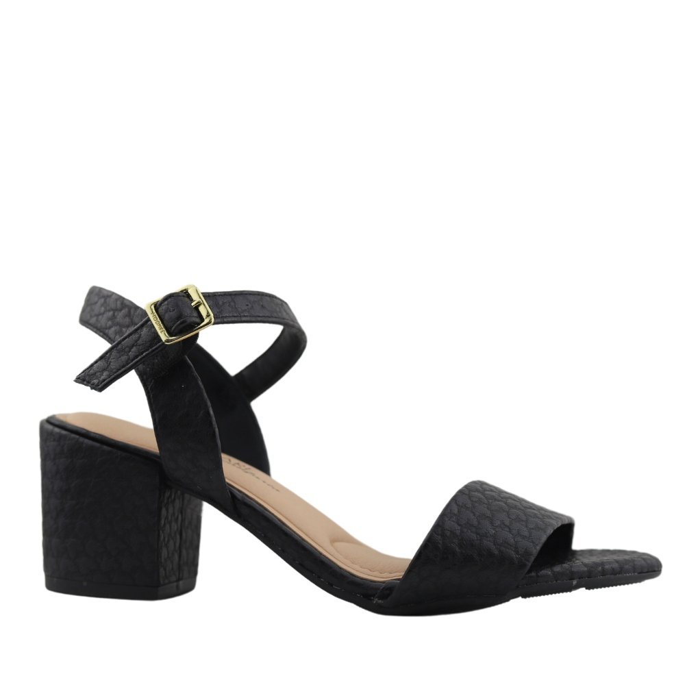 Sandália Feminina Modare Salto Baixo Grosso Conforto 7109469 Preto 2