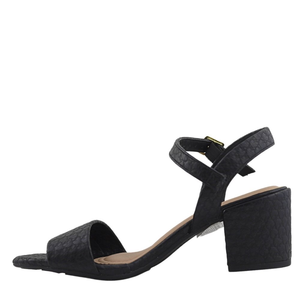 Sandália Feminina Modare Salto Baixo Grosso Conforto 7109469 Preto 3