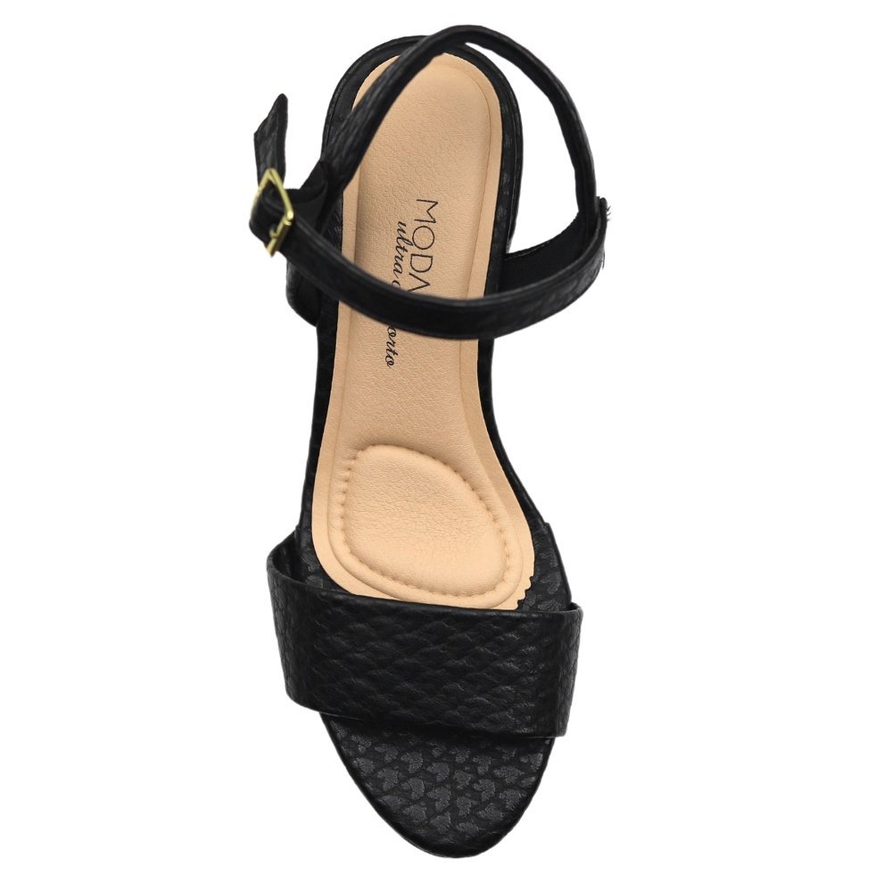 Sandália Feminina Modare Salto Baixo Grosso Conforto 7109469 Preto 4