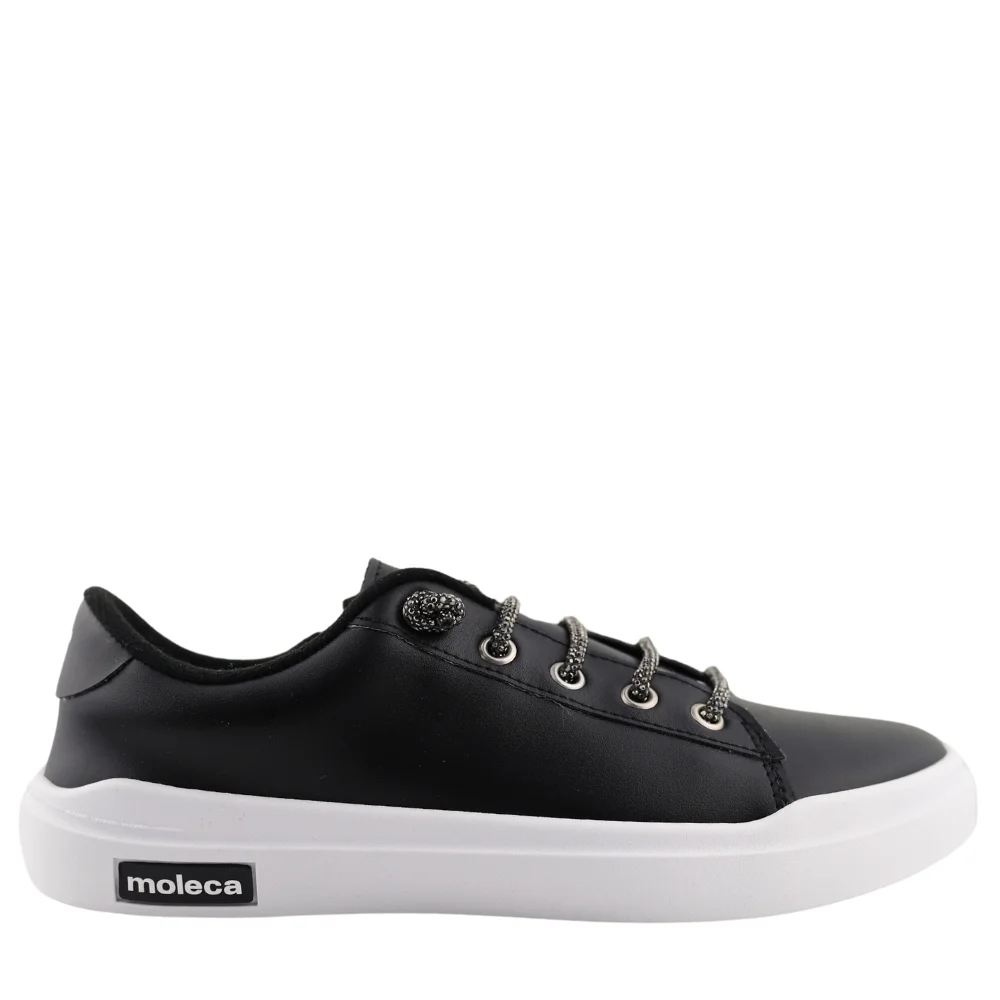 Tênis Sapatênis Casual Feminino Confortável Moleca 5750.113 Preto 2