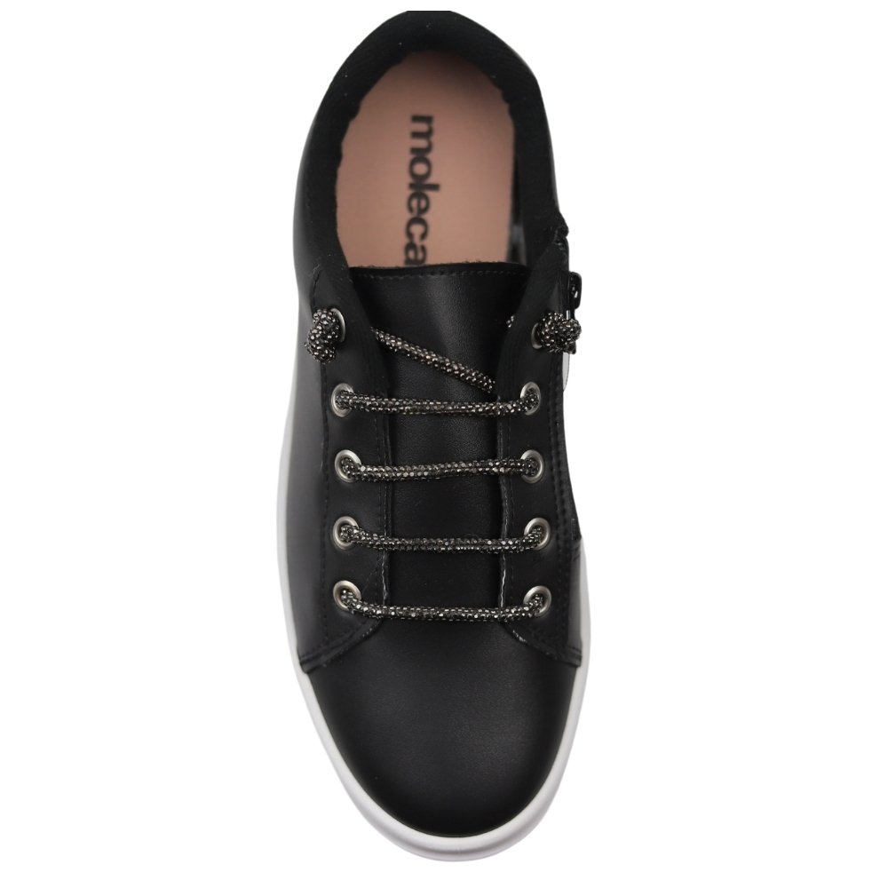 Tênis Sapatênis Casual Feminino Confortável Moleca 5750.113 Preto 4