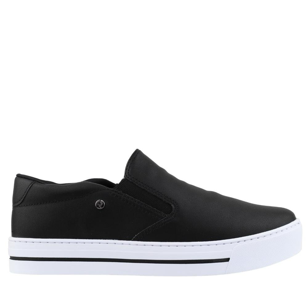 Tênis Casual Feminino Slip On Sem Cadarço Ramarim 23-93221 Preto 2