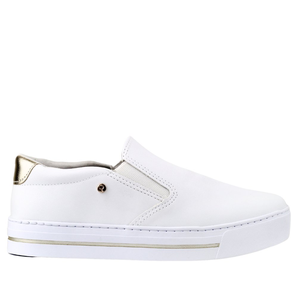 Tênis Casual Feminino Slip On Sem Cadarço Ramarim 23-93221 Branco 2