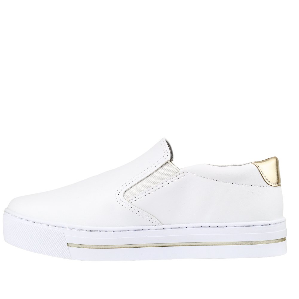 Tênis Casual Feminino Slip On Sem Cadarço Ramarim 23-93221 Branco 3