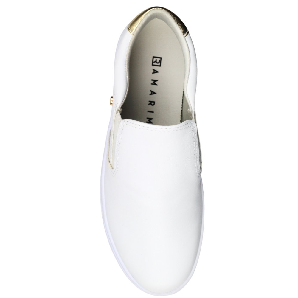 Tênis Casual Feminino Slip On Sem Cadarço Ramarim 23-93221 Branco 4