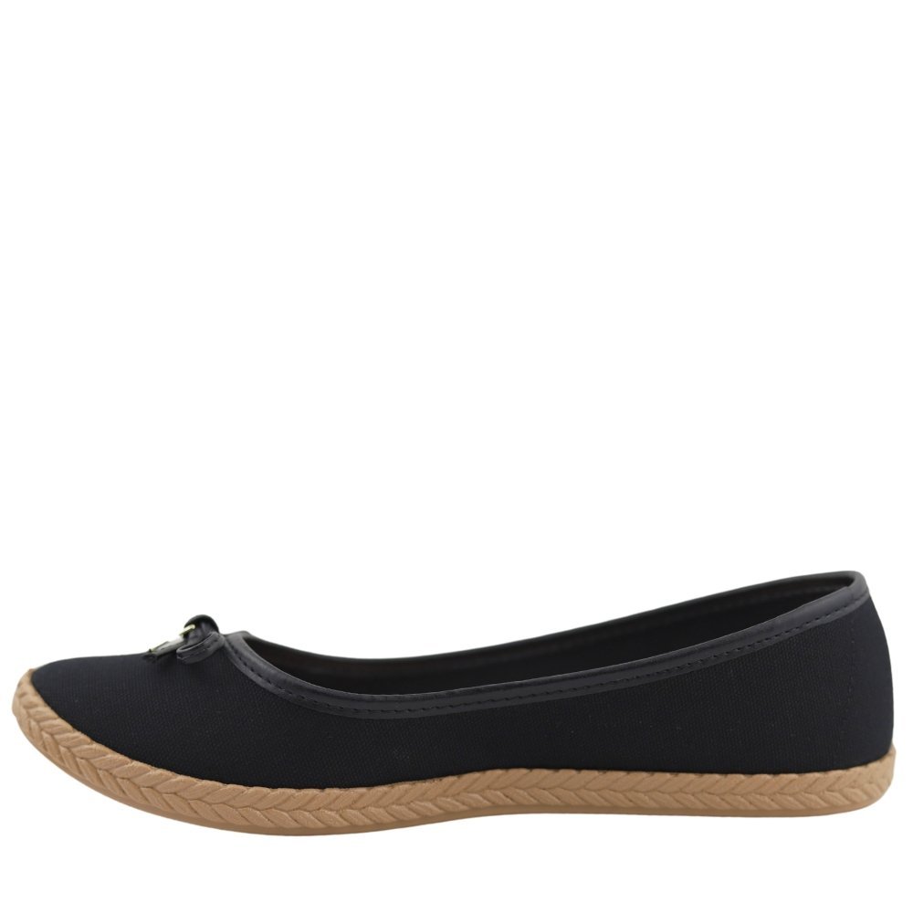Sapatilha Conforto Moleca Alpargata Feminina Laço 5287.215 Preto 3