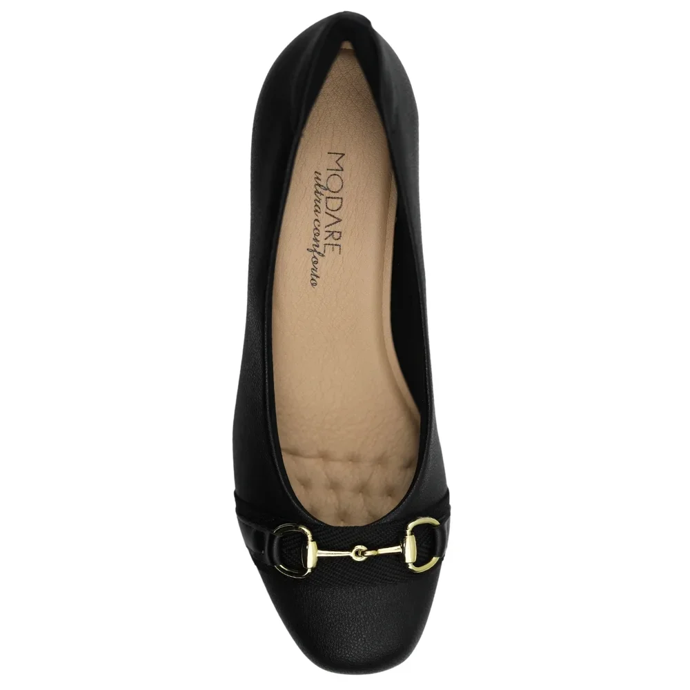 Sapato Feminino Fivela Salto Medio Grosso Modare 7373.110 Preto 4