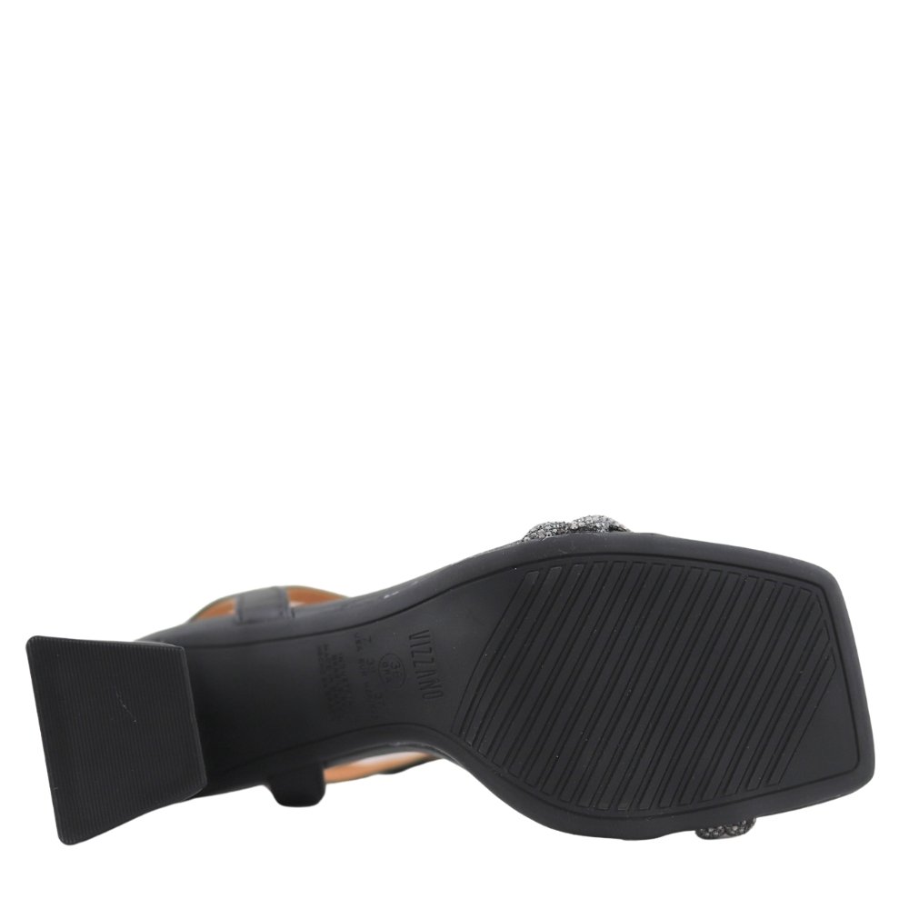 Sandália Feminina Vizzano Salto Grosso Strass Macio 6464.119 Preto 5