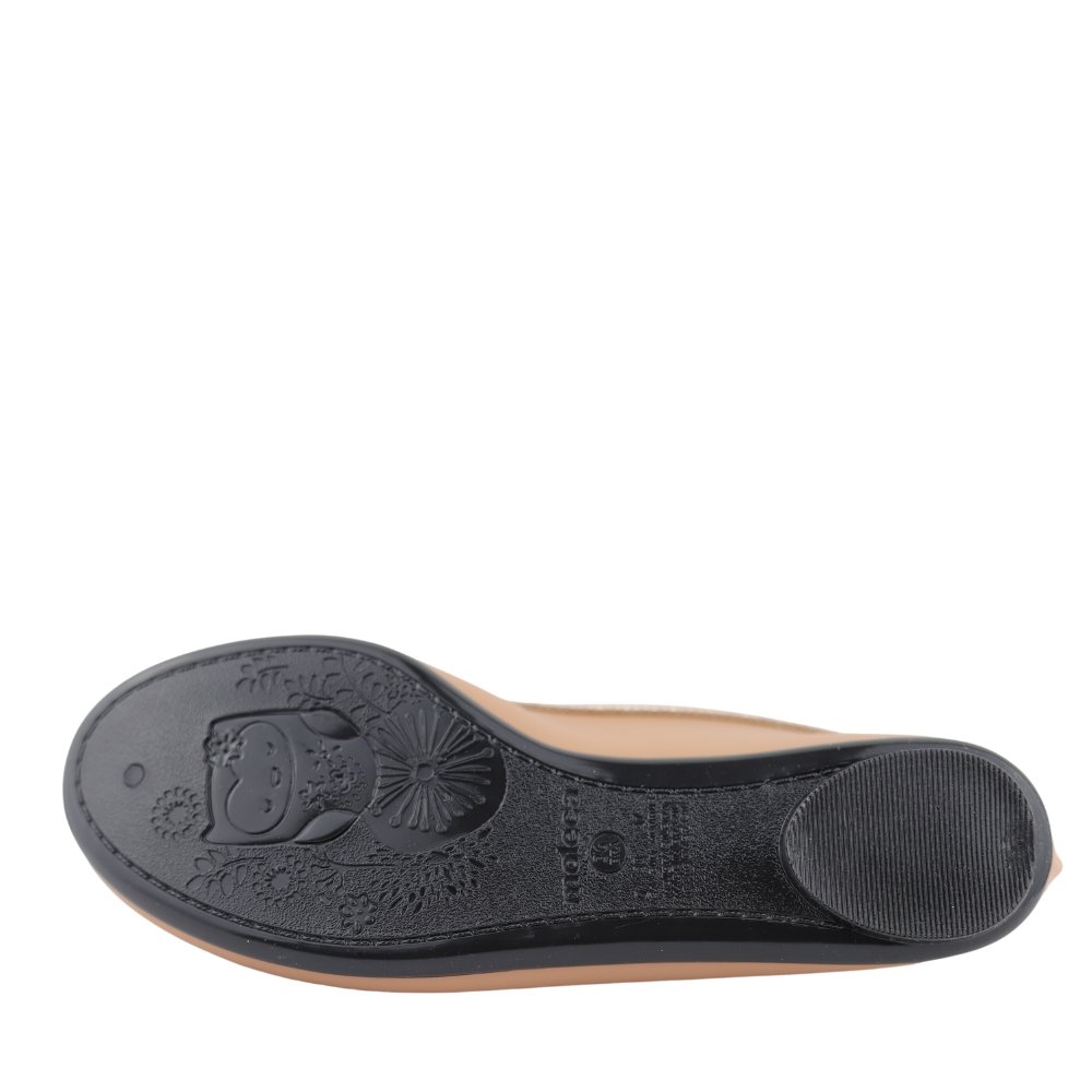 Sapatilha Casual Feminina Brilho Confortável Moleca 5726.131 Bege 5