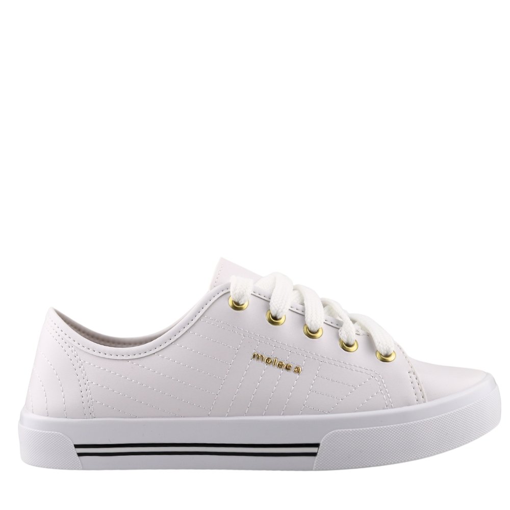 Tênis Casual Feminino Moleca Flatform Confortável 5667334 Branco 2
