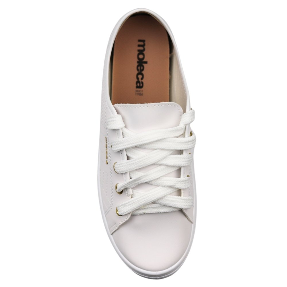 Tênis Casual Feminino Moleca Flatform Confortável 5667334 Branco 4