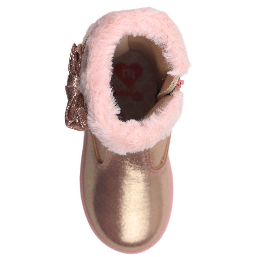 Bota Coturno Infantil Feminino Pelinhos Molekinha 2127.216 Rosa 4