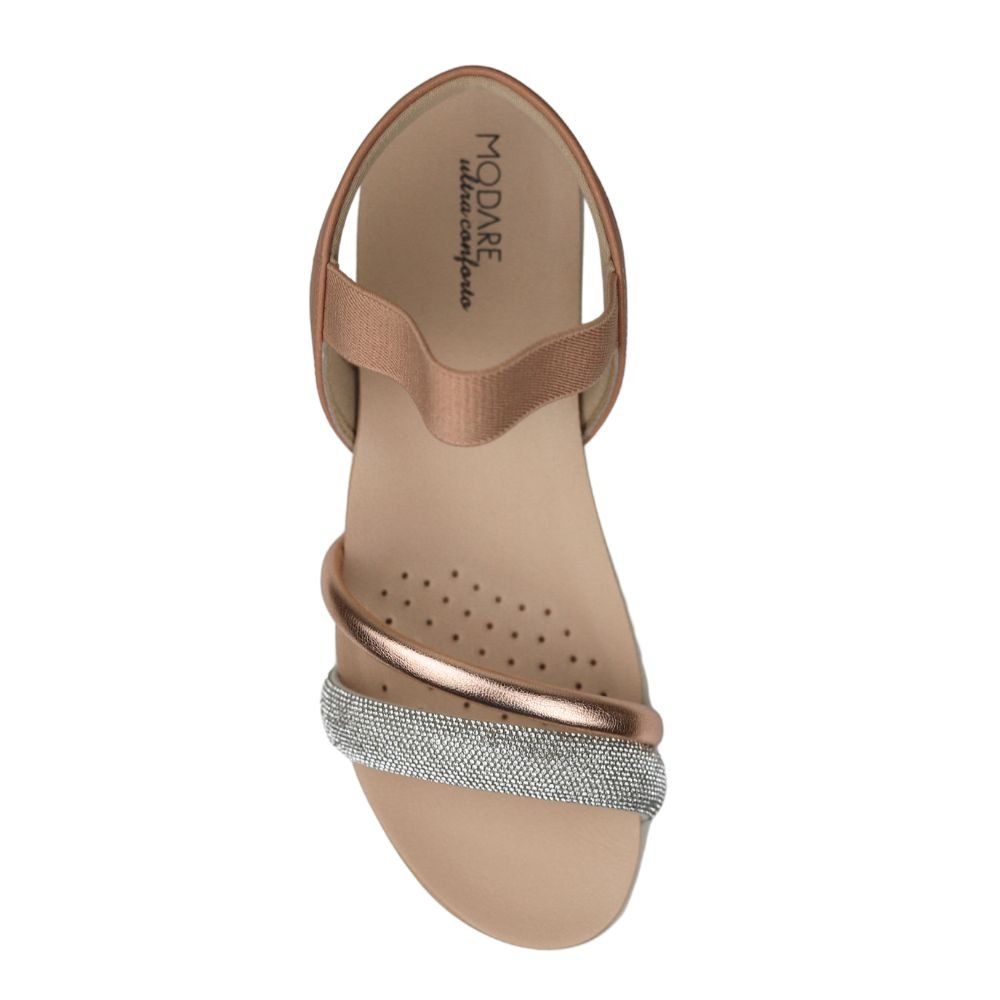 Sandália Flatform Feminino Conforto Brilho Modare 7132.149 Dourado 4