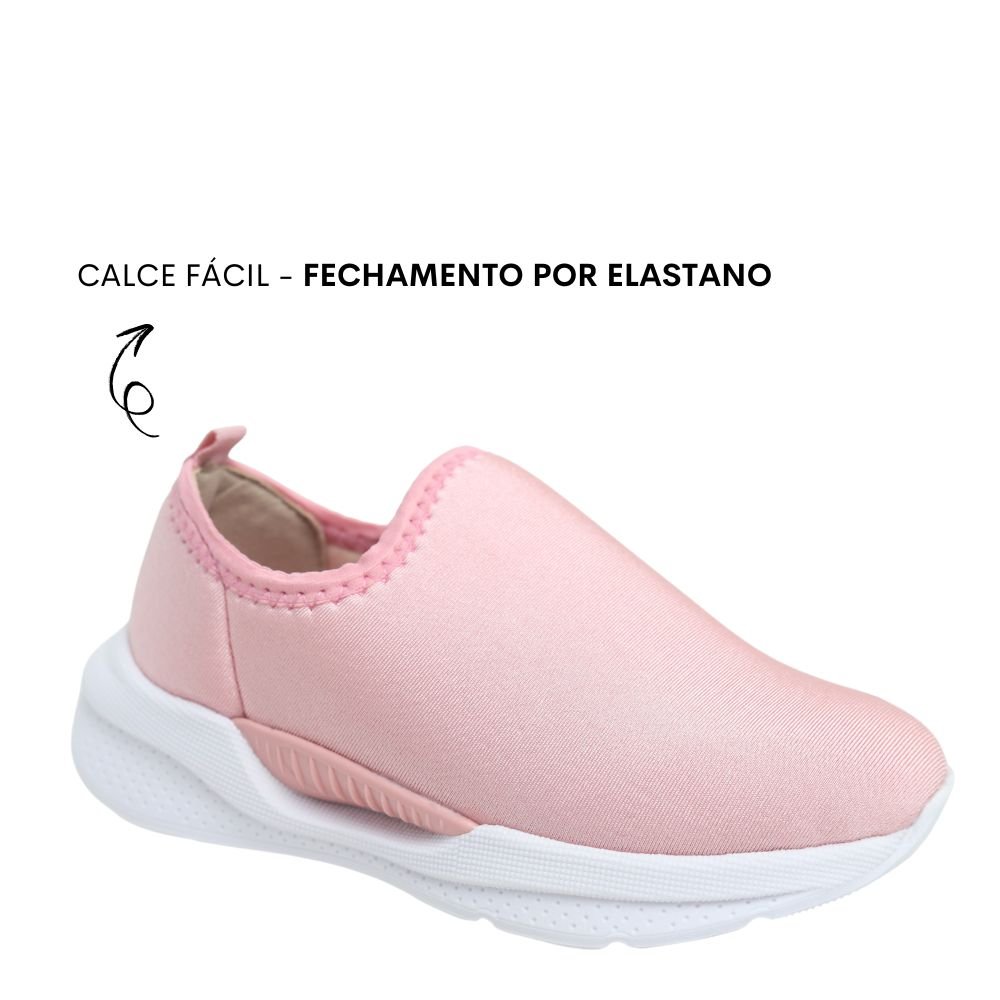 Tênis Casual Infantil Menina Conforto Calce Fácil 2573.100 Rosa 4