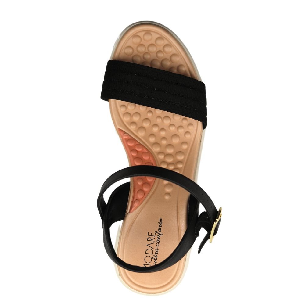 Sandália Feminino Salto Alto Anabela Conforto Modare 7182103 Preto 4