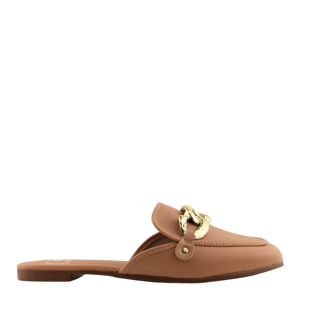 Chinelo Mule Slide Feminino Casual Moleca Conforto 5722.118 Bege 2
