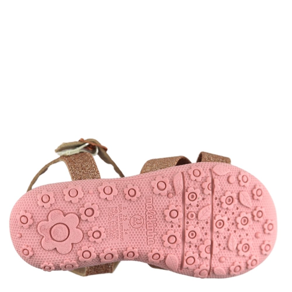 Sandália Infantil Menina Feminino Molekinha 2121.101 Dourado 5
