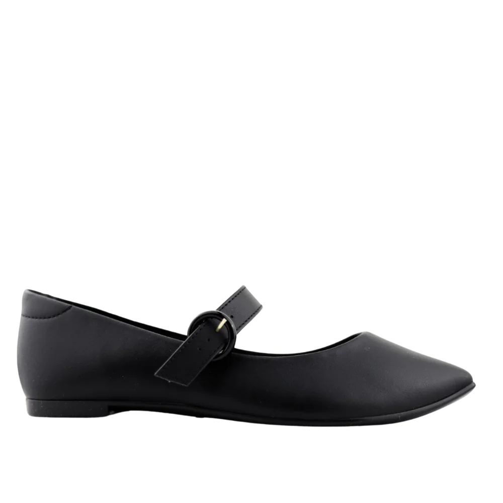 Sapatilha Feminina Moleca Bico Fino Leve Confortável 5635867 Preto 2
