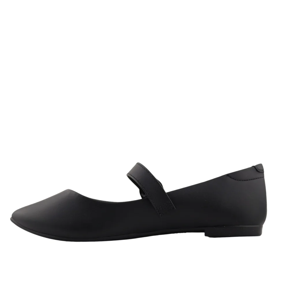 Sapatilha Feminina Moleca Bico Fino Leve Confortável 5635867 Preto 3
