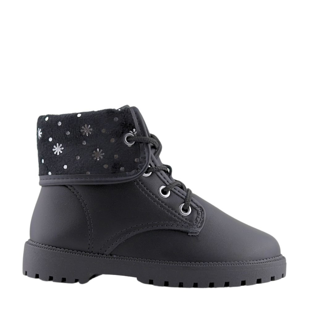 Bota Coturno Infantil Menina Molekinha Pelo Casual 2126.524 Preto 2