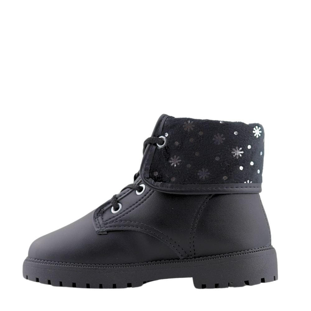 Bota Coturno Infantil Menina Molekinha Pelo Casual 2126.524 Preto 3