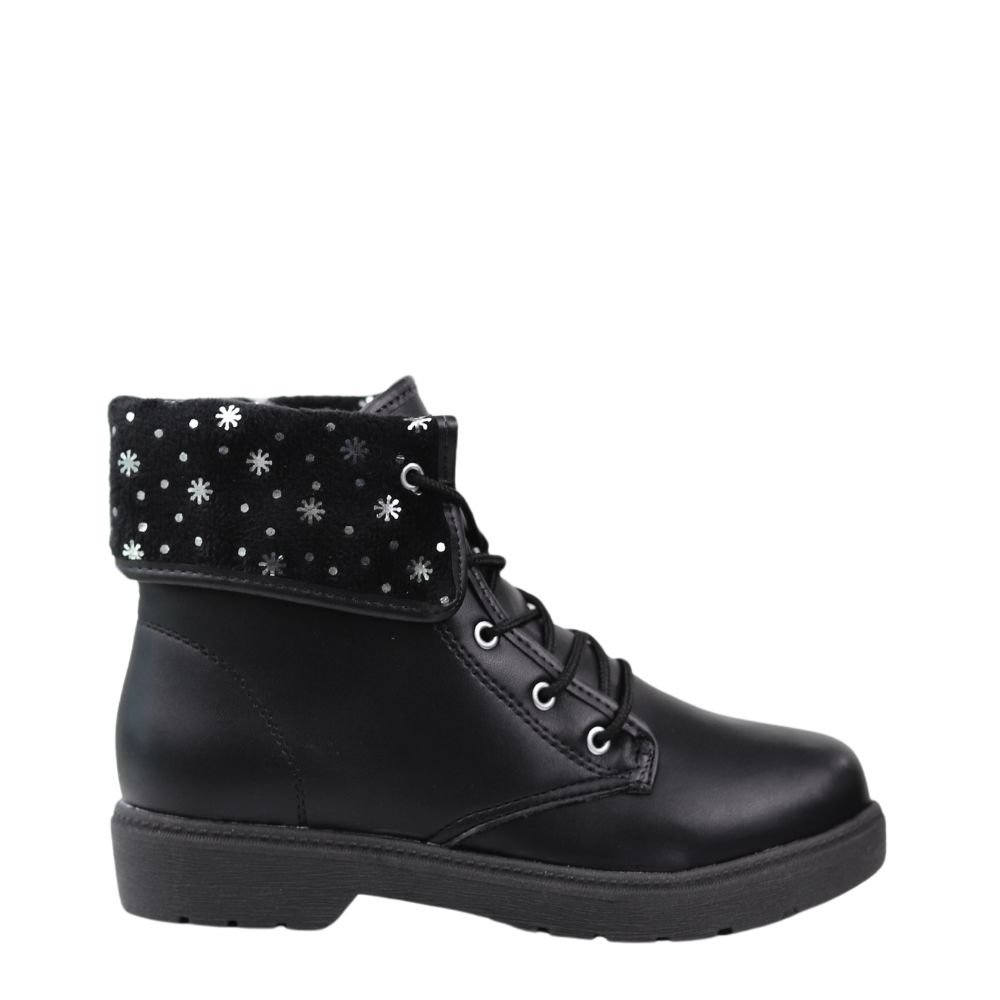 Bota Infantil Cano Curto Menina Brilho Molekinha 2164.135 Preto 2