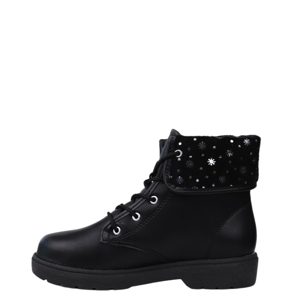 Bota Infantil Cano Curto Menina Brilho Molekinha 2164.135 Preto 3